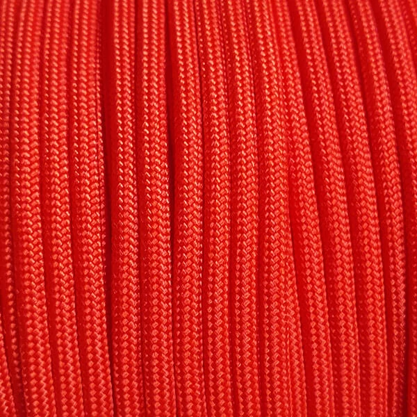 Paracord 350, în metri, 3 mm, sintetic - roșu
