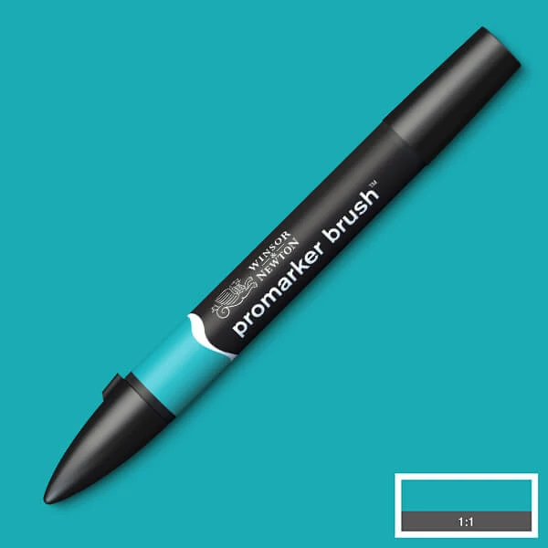 Marker tip pensulă cu alcool cu două vârfuri Promarker Brush - C247, turquoise