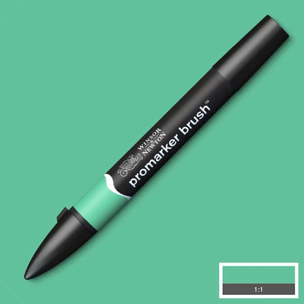 Marker tip pensulă cu alcool cu două vârfuri Promarker Brush - G637, mint green