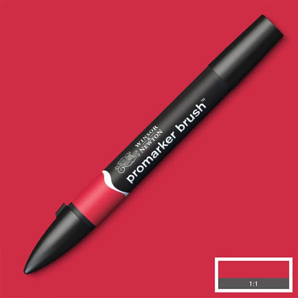 Marker tip pensulă cu alcool cu două vârfuri Promarker Brush - R665, berry red