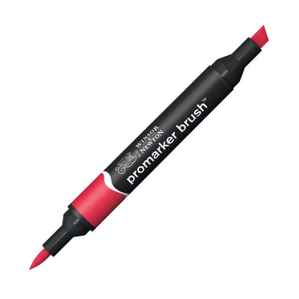 Marker tip pensulă cu alcool cu două vârfuri Promarker Brush - R665, berry red