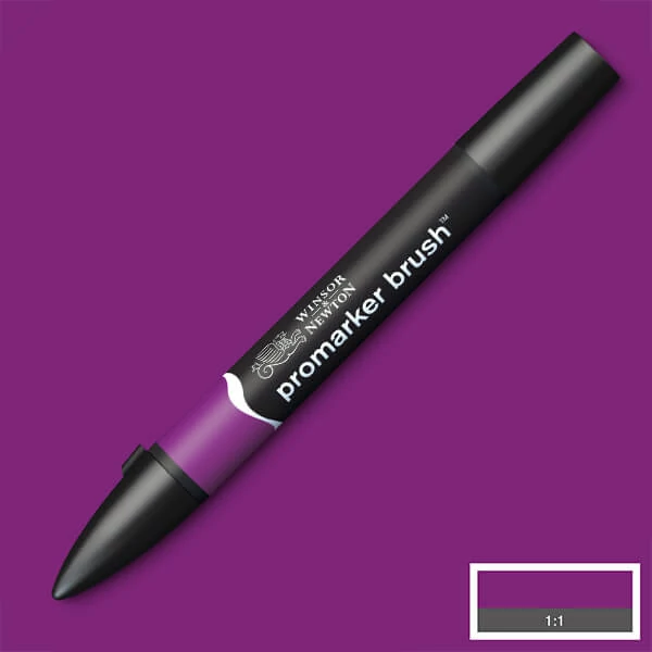 Marker tip pensulă cu alcool cu două vârfuri Promarker Brush - V735, plum