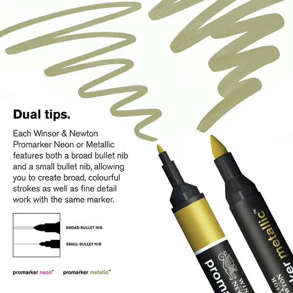 ProMarker Metallic marker cu alcool cu două vârfuri  - violet