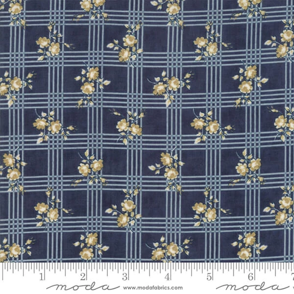 Material patchwork  - Moda - Nortport Prints Minick and Simpson 14882-17 navy