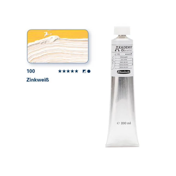 Schmincke Akademie Culori ulei, 200 ml - 100, zinc white