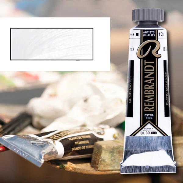 Talens Rembrandt Culori ulei, 40 ml - 104, zinc white