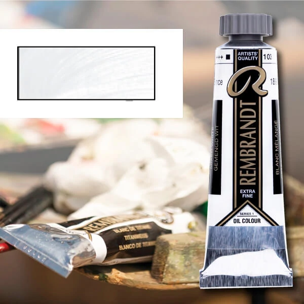 Talens Rembrandt Culori ulei, 40 ml - 118, titanium white lenolaj