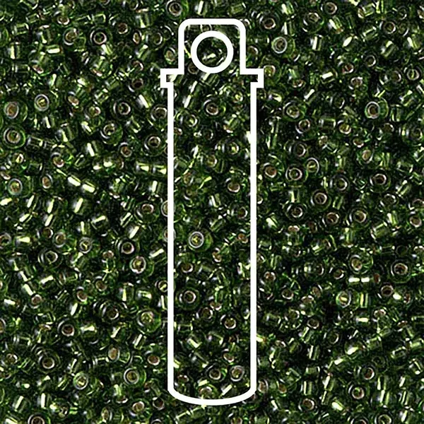 Mărgele de sticlă japoneze Miyuki, mărgele rocailles  11/0 - Silver Lined Olive