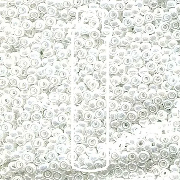 Mărgele de sticlă japoneze Miyuki, mărgele rocailles  11/0 - White Pearl Ceylon