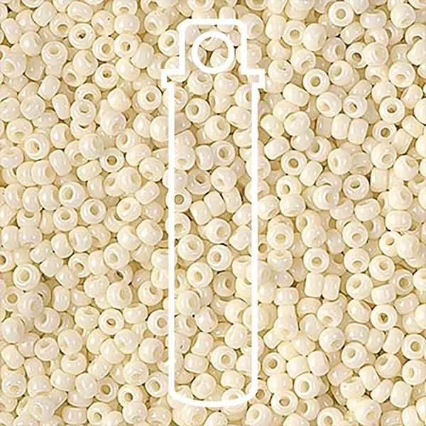 Mărgele de sticlă japoneze Miyuki, mărgele rocailles  11/0 - Ivory Pearl Ceylon