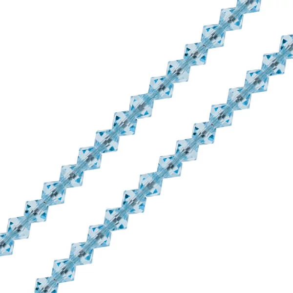 Colier din Mărgele conice de cristal  Preciosa , 4 mm - Aqua