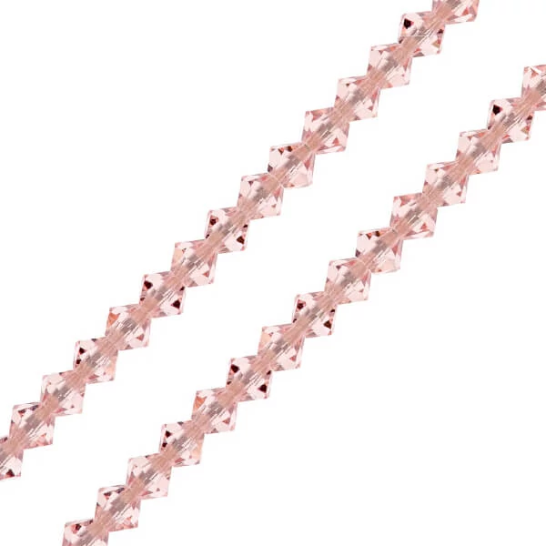Colier din Mărgele conice de  cristal Preciosa, 4 mm - Light Rose