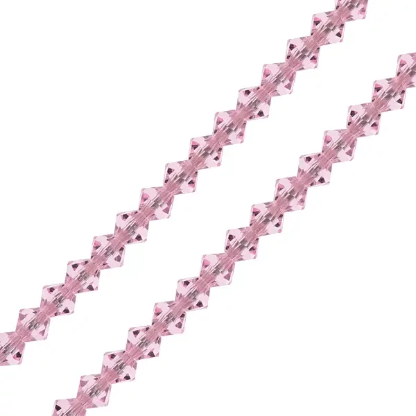 Colier din Mărgele conice de cristal  Preciosa, 4 mm - Pink Sapphire