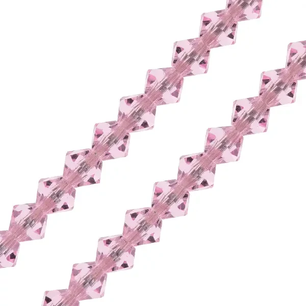 Colier din Mărgele conice de cristal  Preciosa, 6 mm - Pink Sapphire