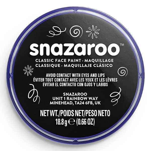 Snazaroo arcfesték korong - fekete, black 111