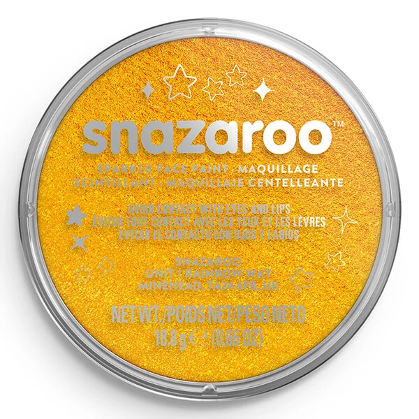 Snazaroo arcfesték korong - csillámos sárga, sparkle yellow 221