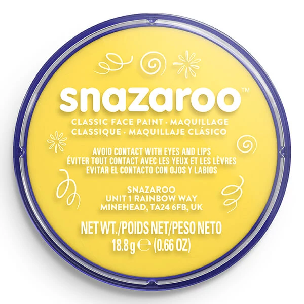 Snazaroo arcfesték korong - élénk sárga, bright yellow 222