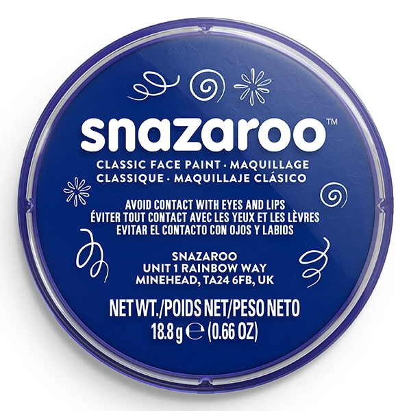 Snazaroo arcfesték korong - sötétkék, dark blue 333
