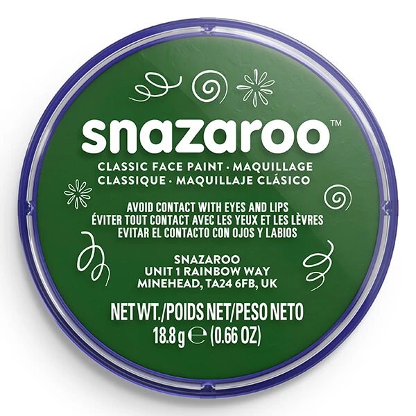 Snazaroo arcfesték korong - sötétzöld, dark green 455