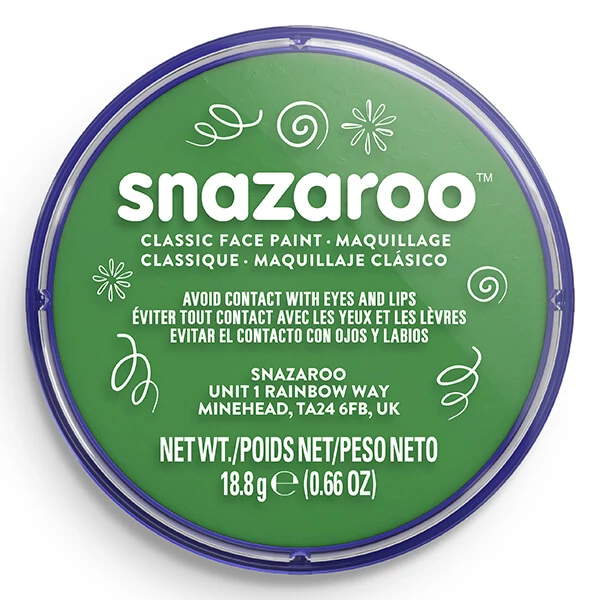 Snazaroo arcfesték korong - fűzöld, grass green 477