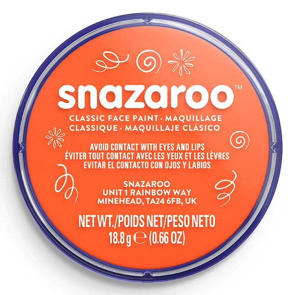 Snazaroo arcfesték korong - narancssárga, orange 553