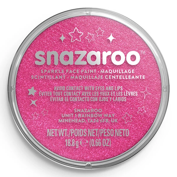 Snazaroo arcfesték korong - csillámos rózsaszín, sparkle pink 581