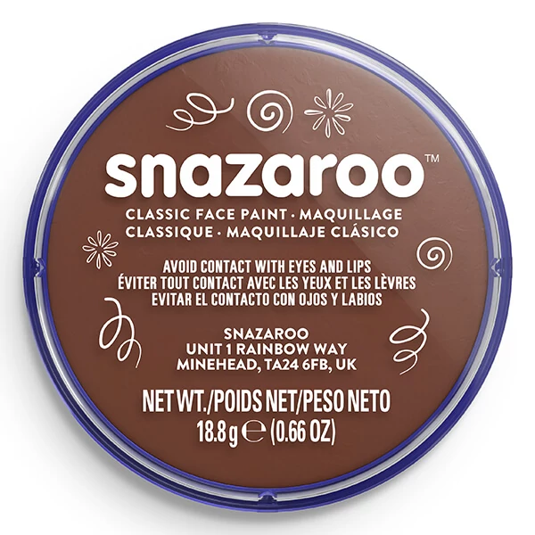 Snazaroo arcfesték korong - világosbarna, light brown 988