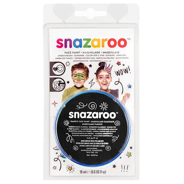Snazaroo arcfesték korong - fekete, black 111