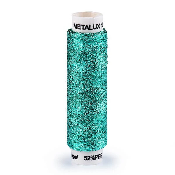 Ață metalică, Metalux, 100 m/bobina - verde paun
