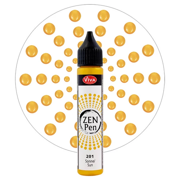 Stilou pentru pictare în puncte Zen Pen , 28 ml - galben însorit