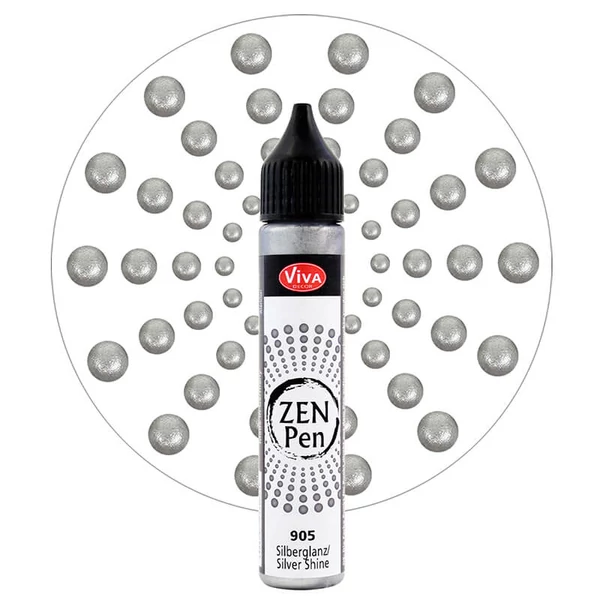 Stilou pentru pictare în puncte Zen Pen, 28 ml - argintiu