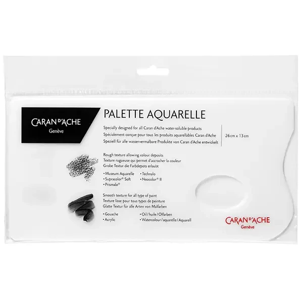 Paleta pentru pictori în acuarelă Caran d'Ache - paletă din plexiglas acrilic pentru acuarele și guașă