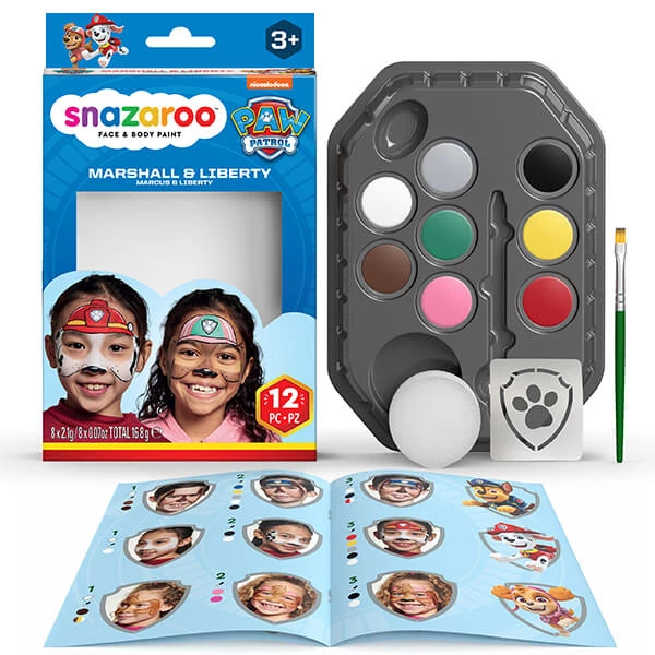 Snazaroo Set pictură facială, Patrula Cățelușilor - Marshall și Liberty