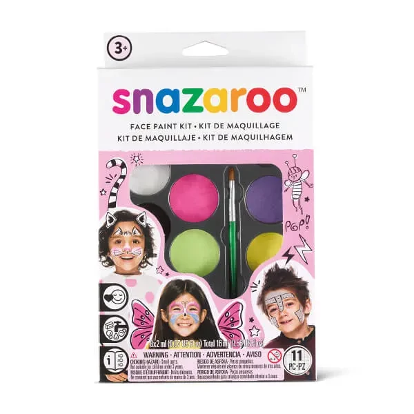 Set de vopsea de față Snazaroo - Pentru Fete