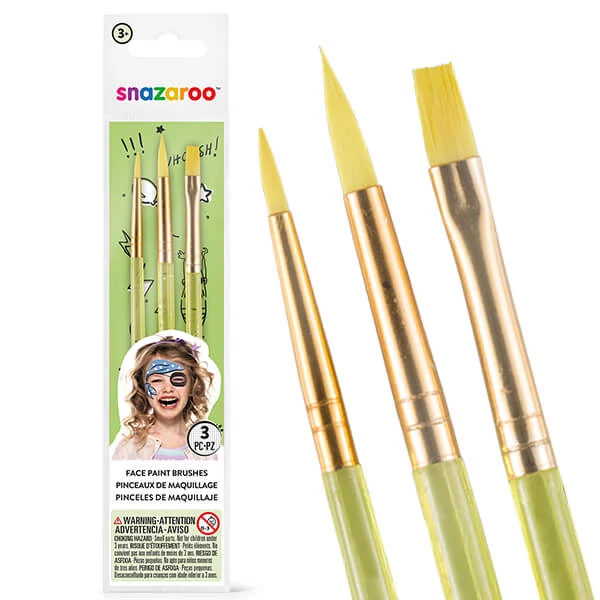 Set de pensule pentru vopsea faciala Snazaroo, 3 buc
