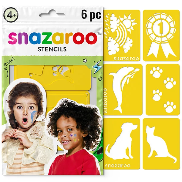 Șablon de pictură pe față Snazaroo, 6 modele - Curcubeu, unisex