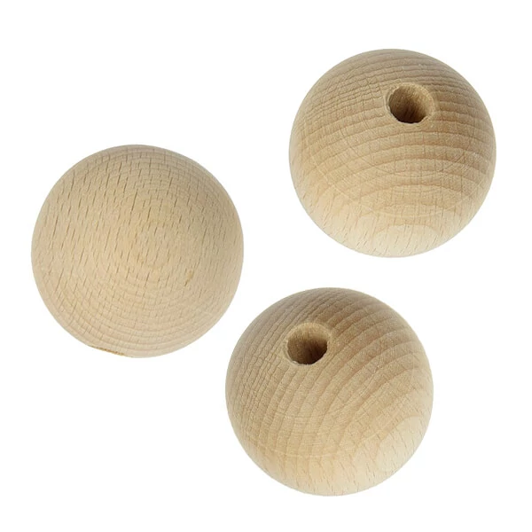 Bile din lemn în pachet , semiperforate - 40 mm, 3 buc