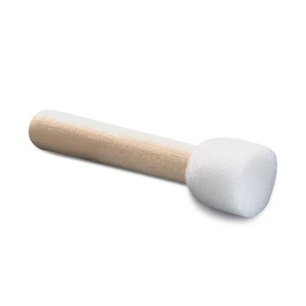 Pensulă de burete, rotundă - 30 mm, albă