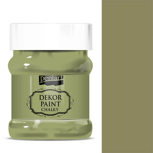 Pentart Dekor Paint Chalky vopsea cretă, 230 ml - măslin