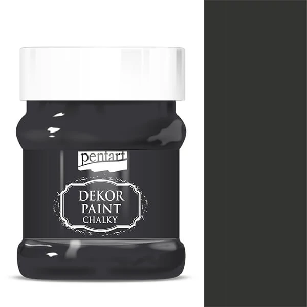 Pentart Dekor Paint Chalky vopsea cretă, 230 ml - negru