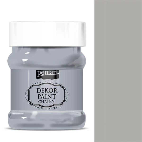 Pentart Dekor Paint Chalky vopsea cretă, 230 ml - gri