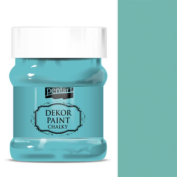 Pentart Dekor Paint Chalky vopsea cretă, 230 ml - albastru turcoaz