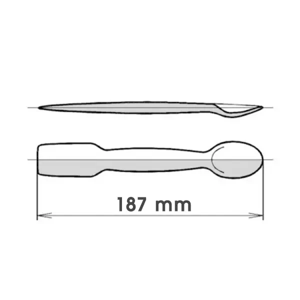Spatulă de amestecat din porțelan cu lingură de măsurare, 18,7 cm