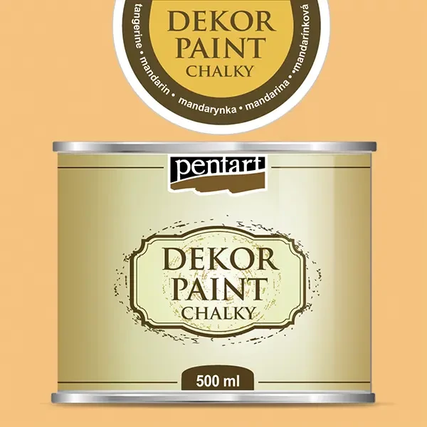 Pentart Dekor Paint Chalky vopsea cretă, 500 ml - mandarină
