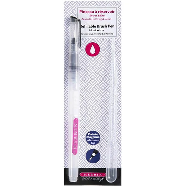 J. Herbin marker tip pensulă reîncărcabilă cu pipetă pentru cerneală - medium