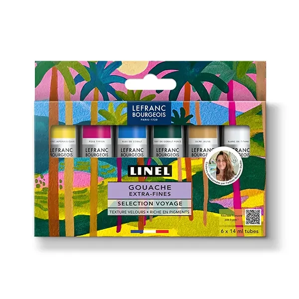 L&B Linel extra fine set vopsea gouache, 6x14 ml - Voyage