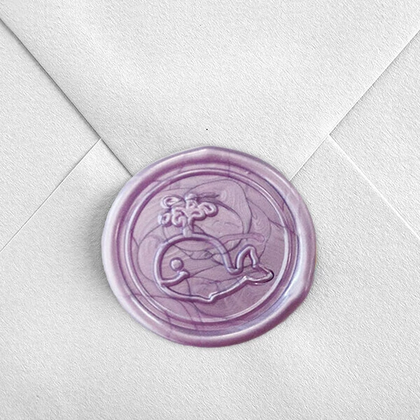 Baton de ceară de sigil pentru pistol de topire, J. Herbin, 6 buc - violet sidefat