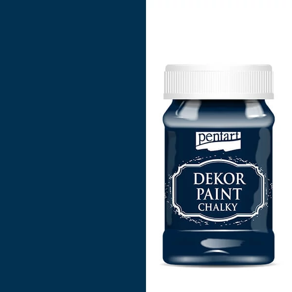 Pentart Dekor Paint Chalky vopsea cretă , 100 ml - albastru marin