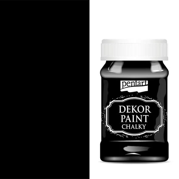 Pentart Dekor Paint Chalky vopsea cretă , neagra la 100 ml