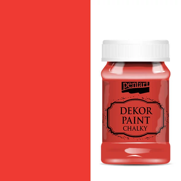 Pentart Dekor Paint Chalky vopsea cretă , 100 ml - roșu